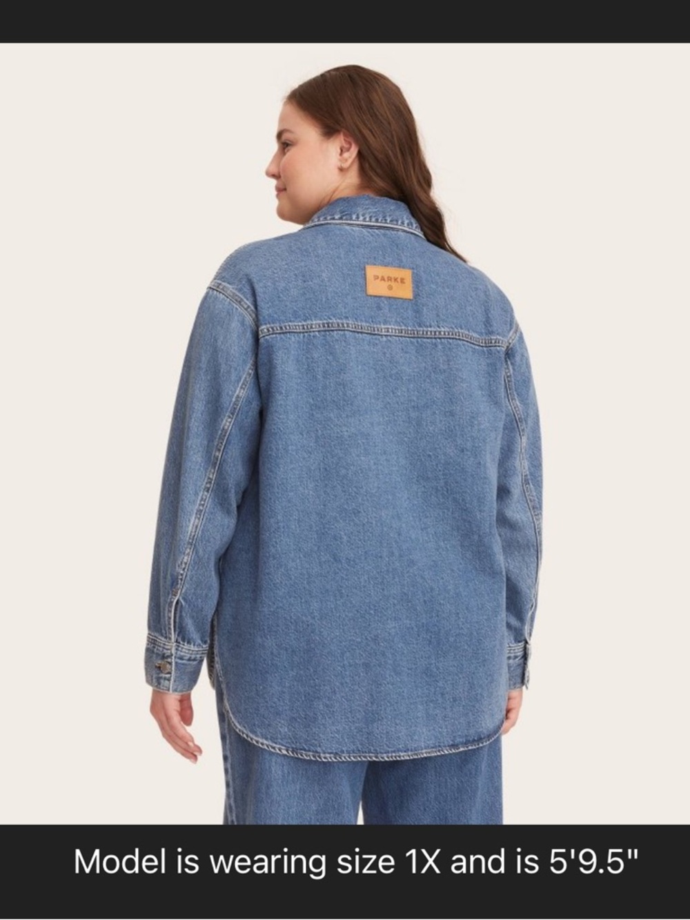 Parke X Target NWT Women’s Long Sleeve Denim Shacket Med Wash In Hand XLARGE